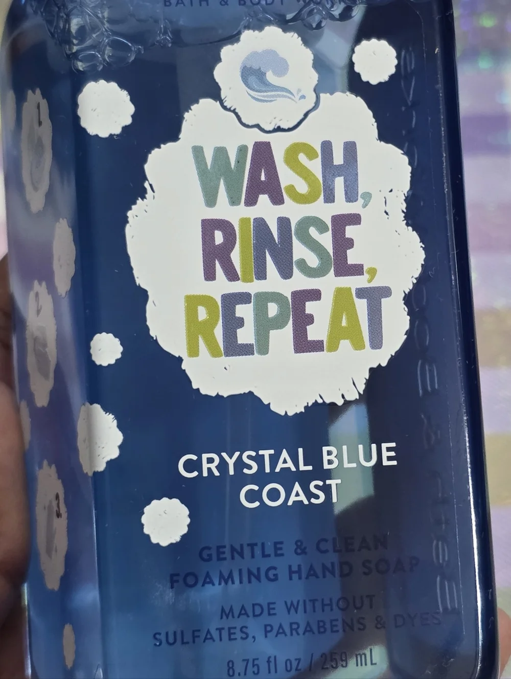 Bath & Body Works Wash Rinse Repeat Crystal Blue Coast Foaming Hand Soap 8oz NEW